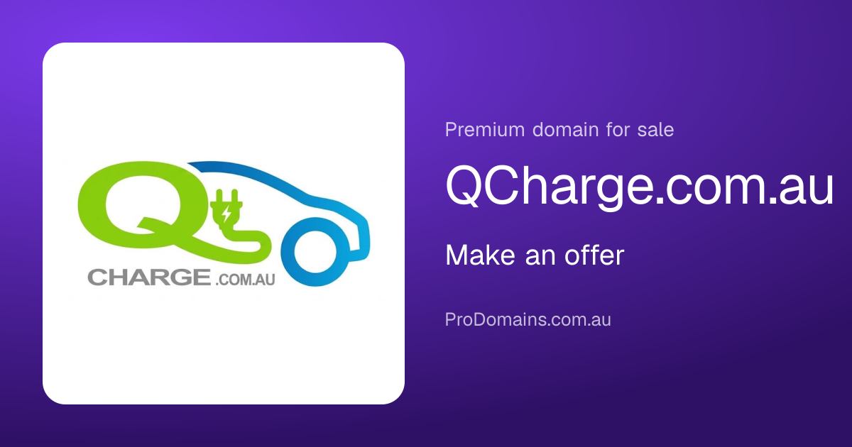 QCharge.com.au — Premium Domain For Sale | ProDomains